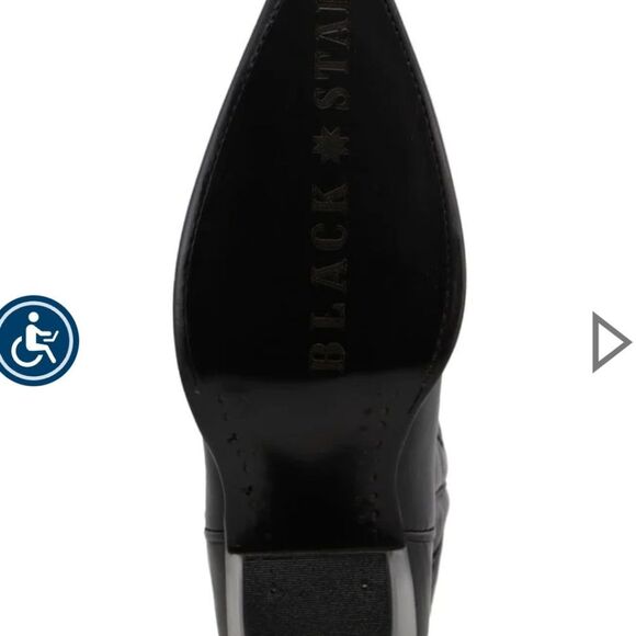 Black Star Matador Western Booties- Black - Picture 6 of 12